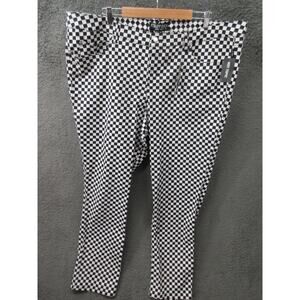 NWT Tripp NYC Daang Goodman Plus Size 28 Checkerboard Skinny Pants HOT TOPIC